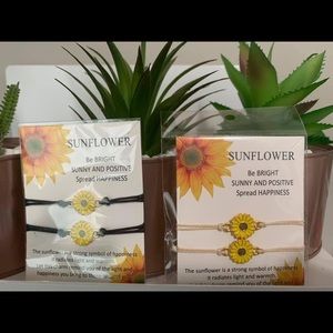 Sunflower pull string bracelets